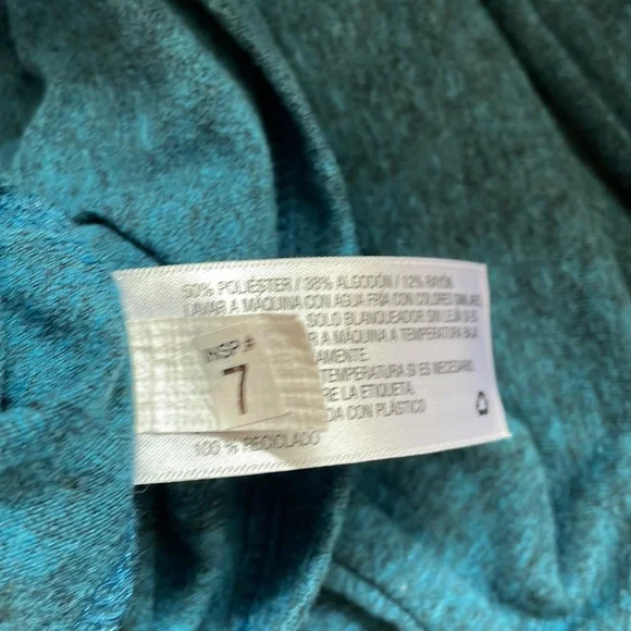 Mossimo Women’s Long Sleeve Round Neck Teel & Gray Speckled Shirt Size Small - Picture 9 of 10